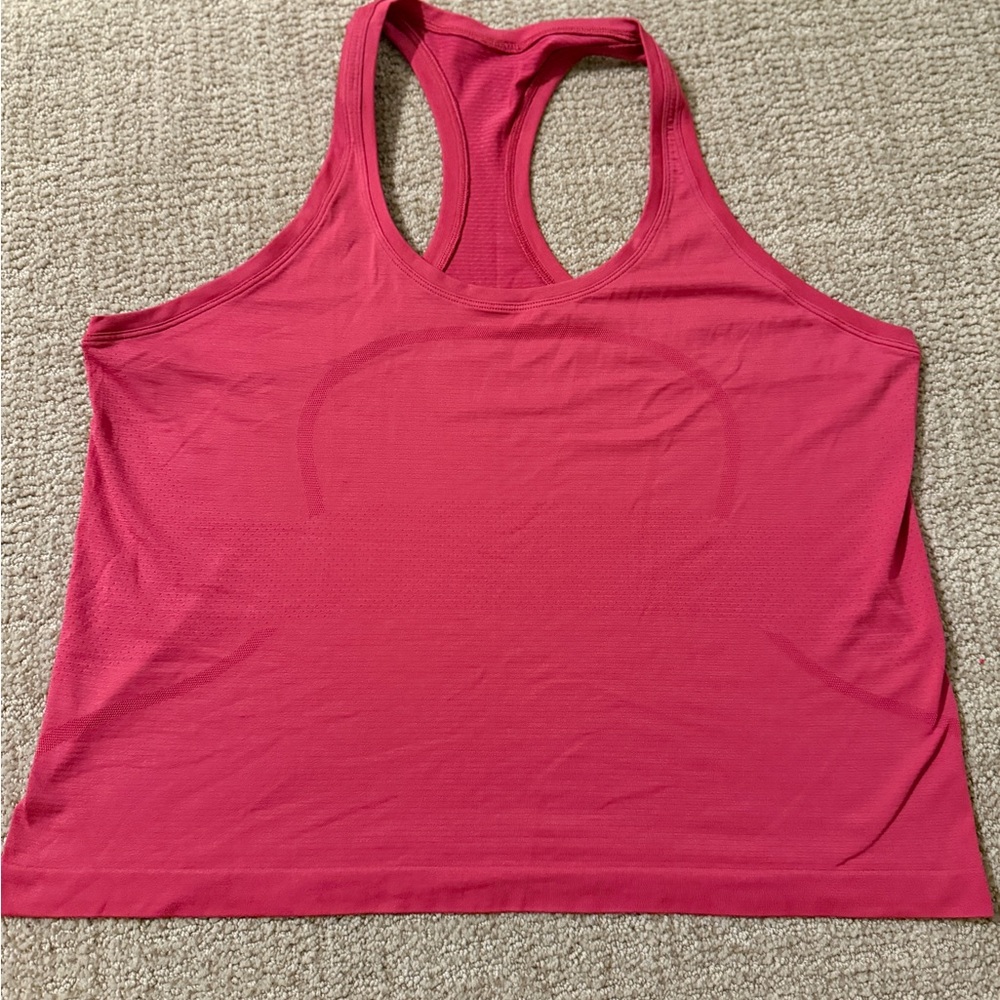Lululemon Swiftly 2.0 Waist Length Pink Tank Top